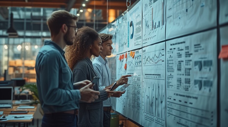 Professional data analysis workspace